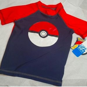 NWT Pokémon rash guard UPF 50+ swim top